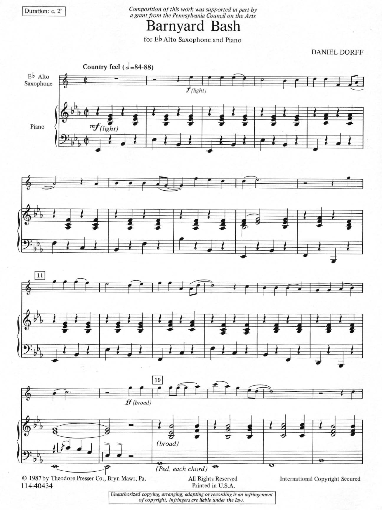 Barnyard Bash sample page