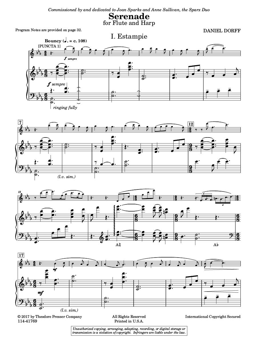 Serenade sample page